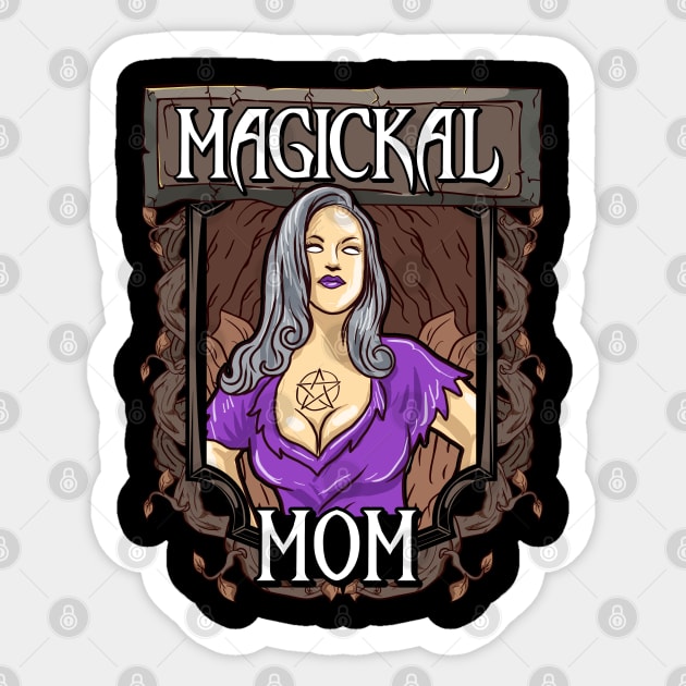 Magical Mom Funny Occult Vintage Halloween Sticker by creative
